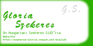 gloria szekeres business card